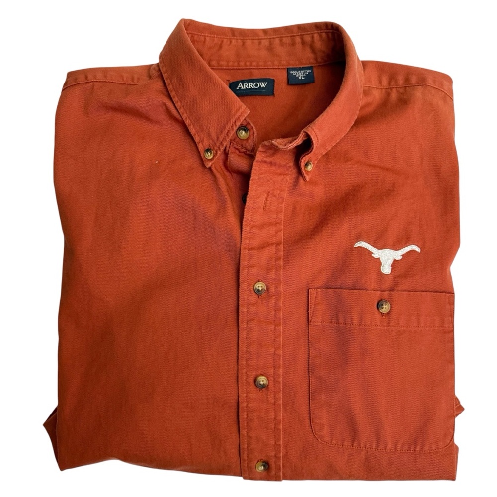 Arrow Texas Longhorn’s long sleeve button up logo shirt size XL